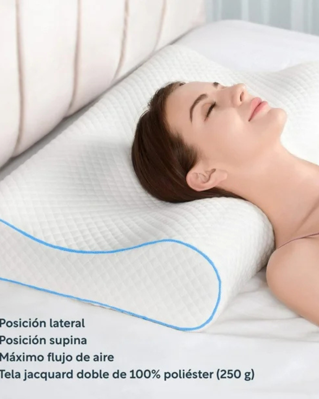 ALMOHADA CERVICAL ORTOPEDICA+ESPUMA DE MEMORIA CON CAPA DE GEL