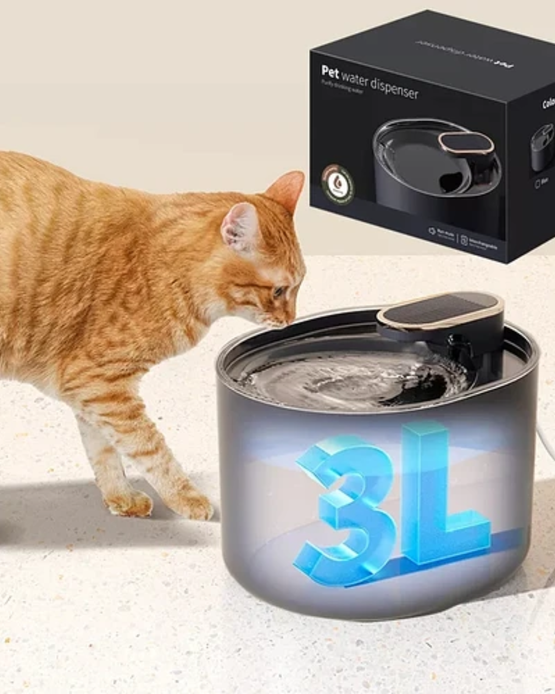 Bebedero de agua Automática para mascotas (gatos y perros)