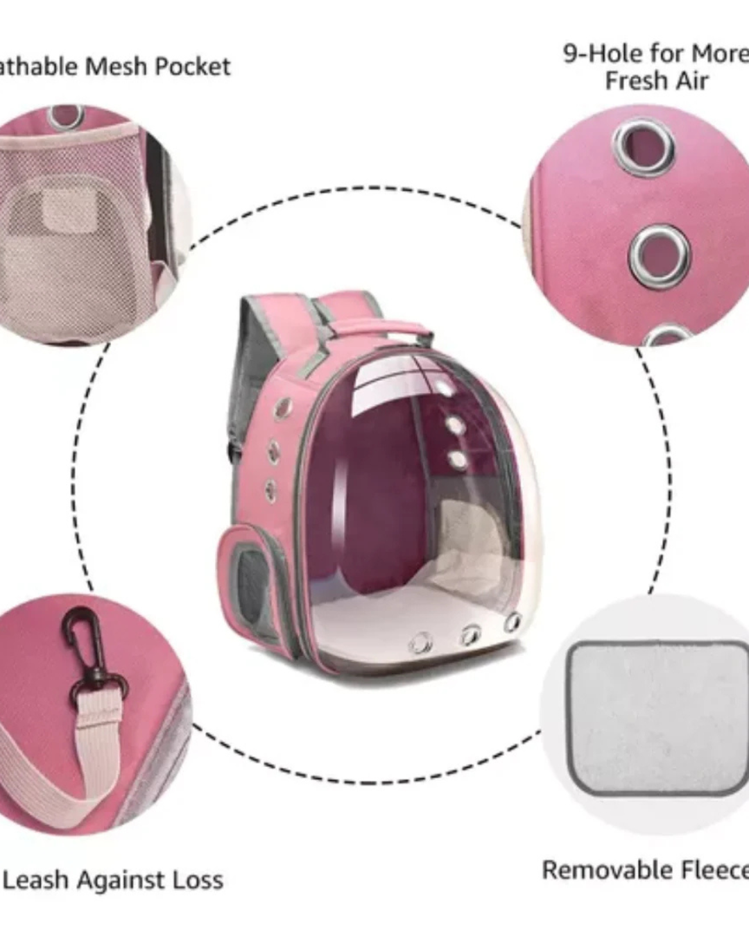Maleta para Mascotas - Mochila de Transporte para Perros y Gatos