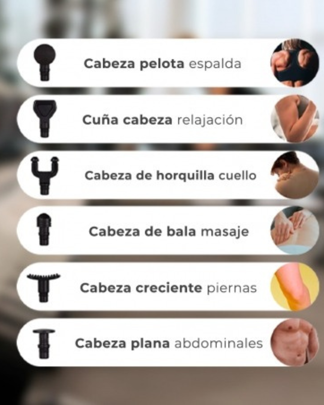 PISTOLA MASAJEADORA MUSCULAR