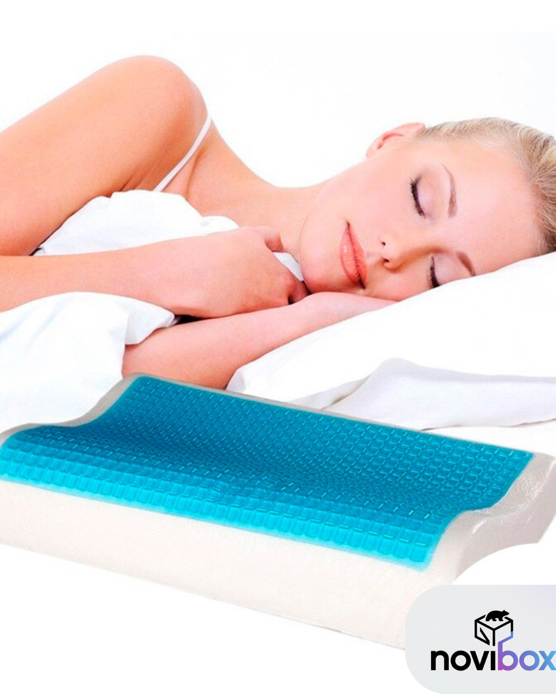 ALMOHADA CERVICAL ORTOPEDICA+ESPUMA DE MEMORIA CON CAPA DE GEL