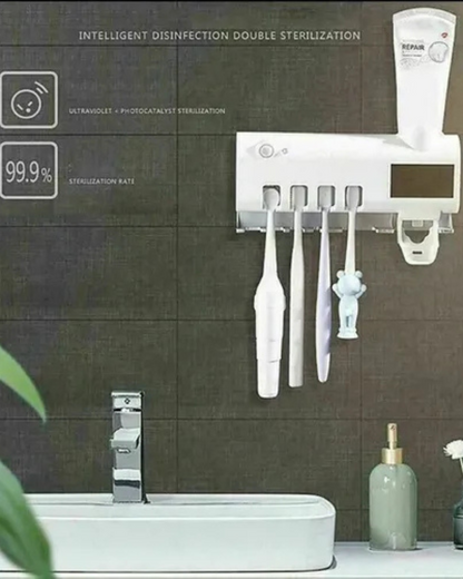 Organizador de Cepillos + Dispensador + Esterilizador UV