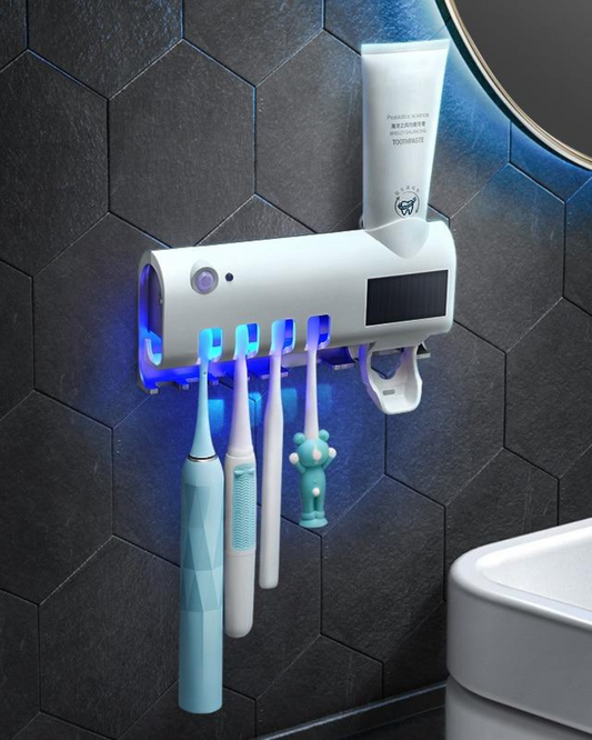 Organizador de Cepillos + Dispensador + Esterilizador UV