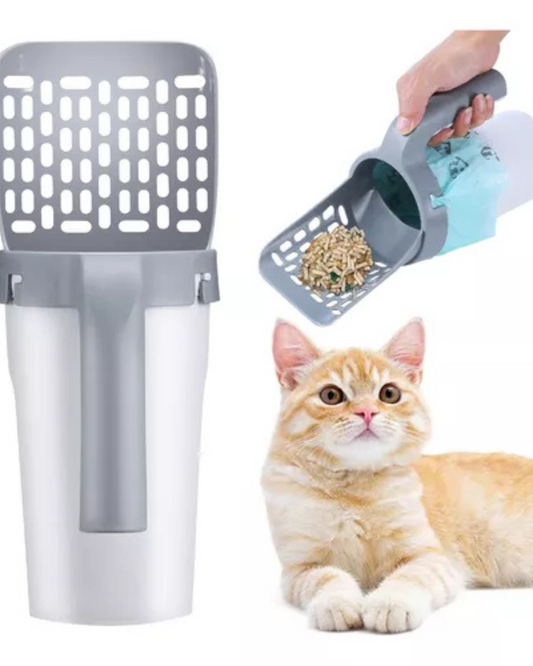 PALA RECOGEDORA DE ARENA  PARA GATOS 🐱-RESISTENTE, COMODA Y ANTIODOR