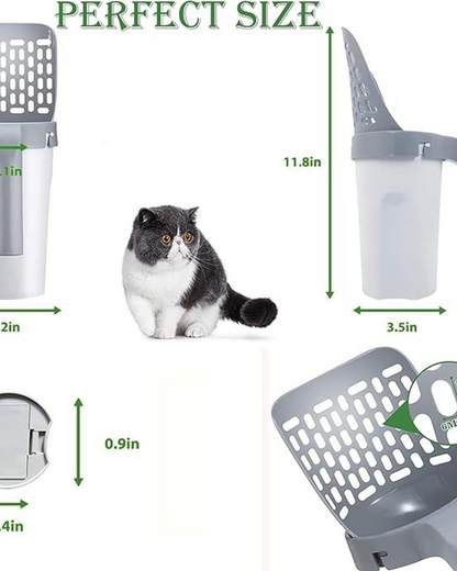 PALA RECOGEDORA DE ARENA  PARA GATOS 🐱-RESISTENTE, COMODA Y ANTIODOR